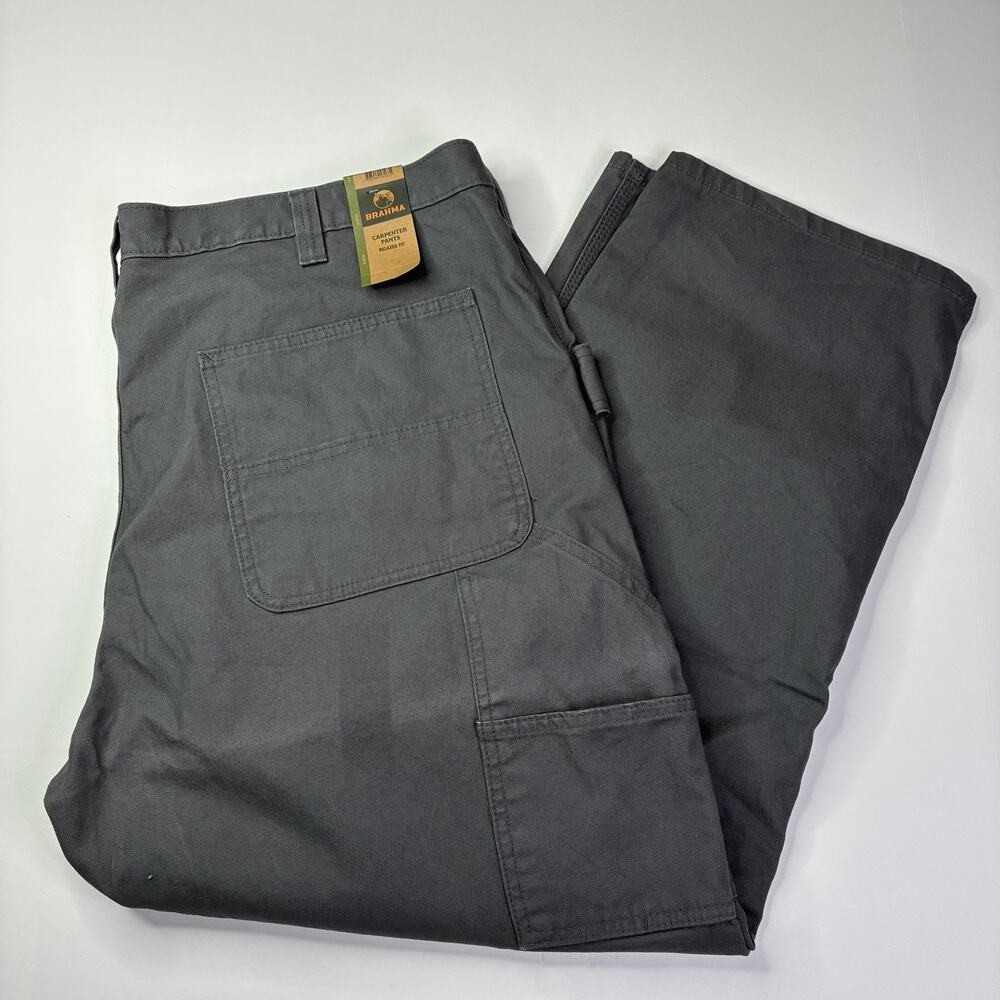 Brahma Heavy Work Carpenter Pants Men's Size 42x30 Gray Relaxed Fit